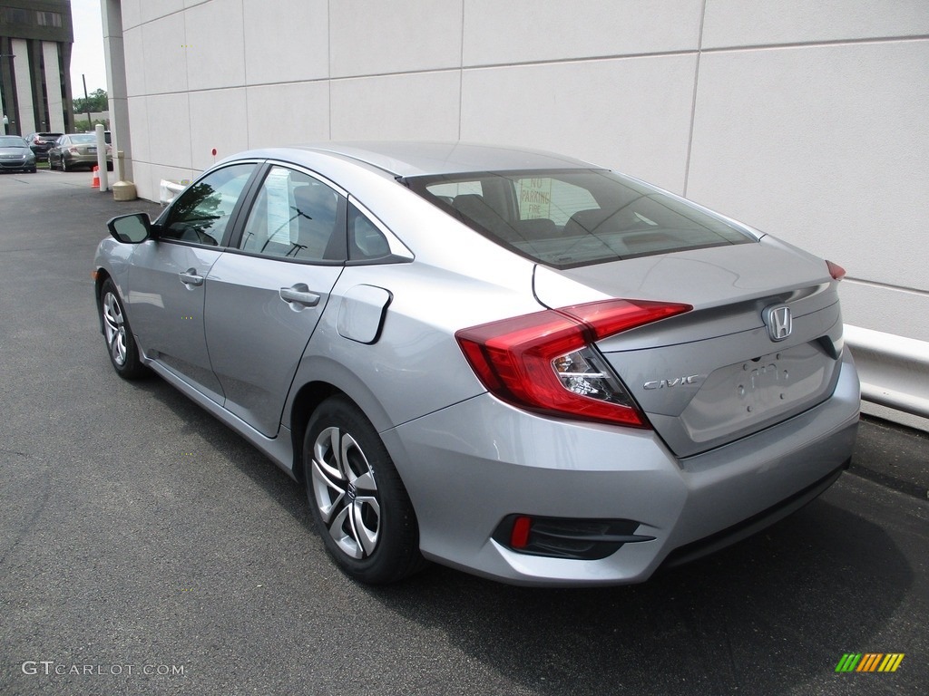 2017 Civic LX Sedan - Lunar Silver Metallic / Black photo #3