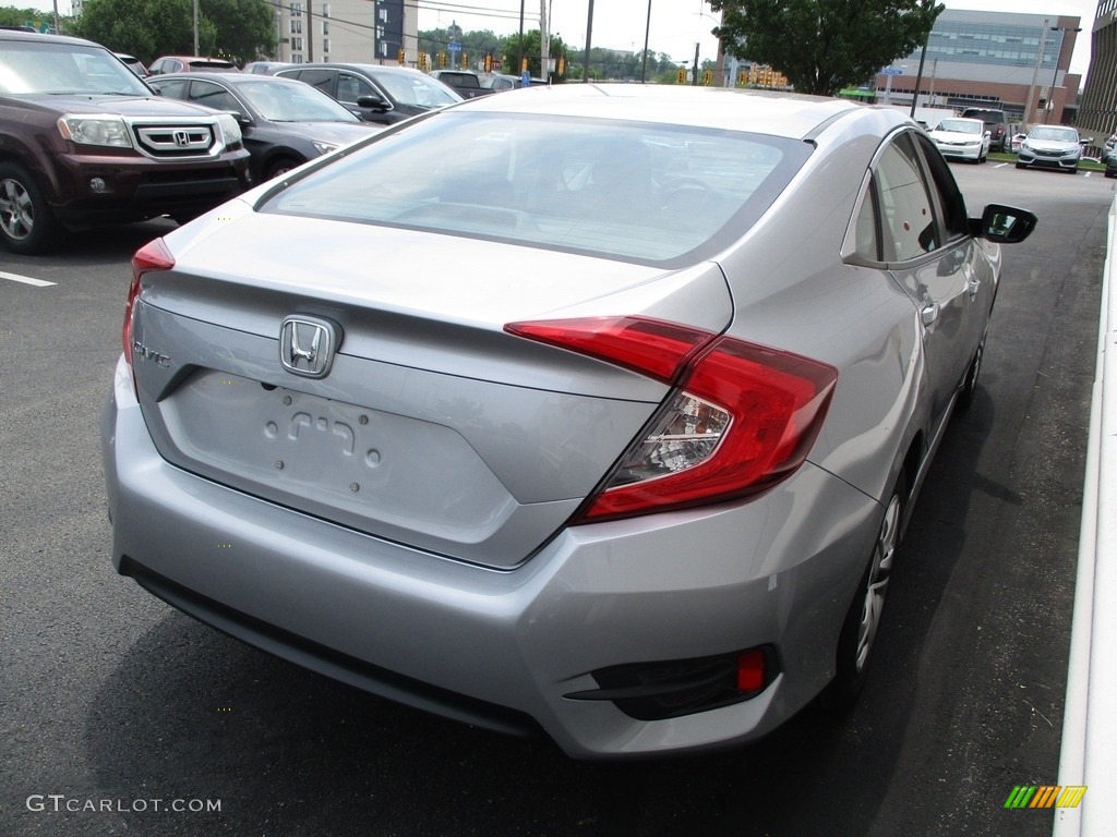 2017 Civic LX Sedan - Lunar Silver Metallic / Black photo #5