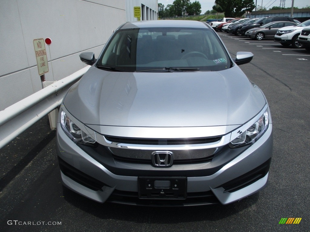 2017 Civic LX Sedan - Lunar Silver Metallic / Black photo #7