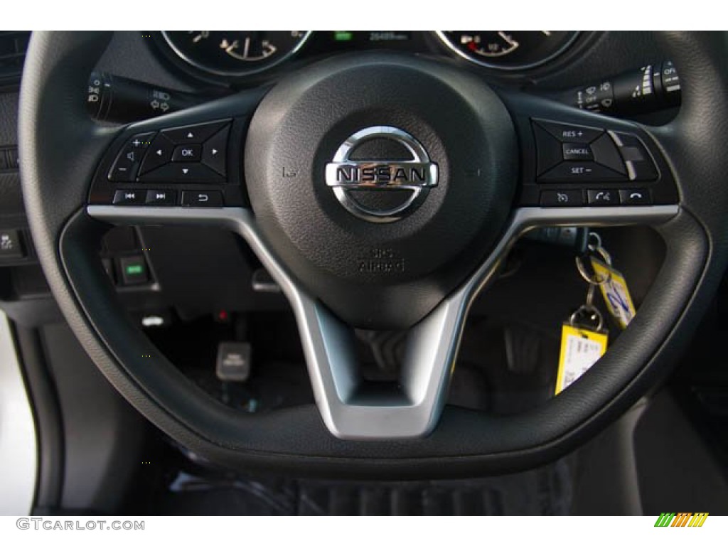 2017 Nissan Rogue S Charcoal Steering Wheel Photo #138251678
