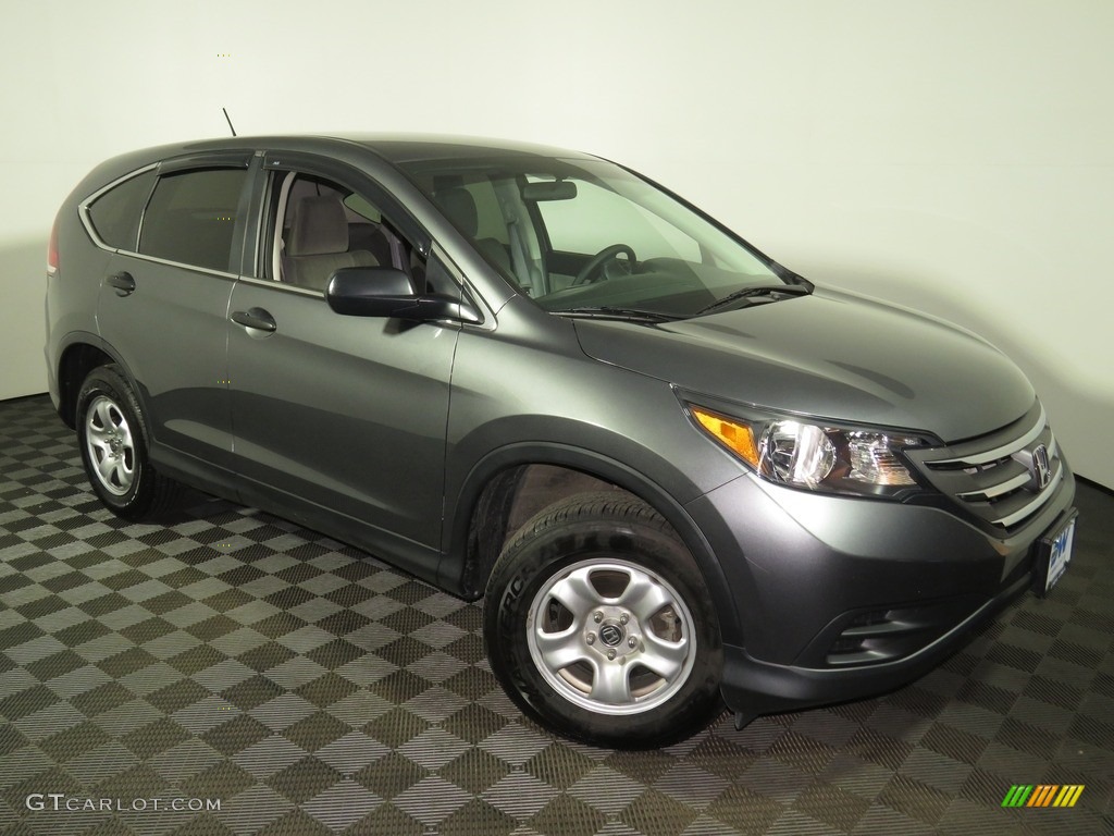 2014 CR-V LX AWD - Urban Titanium Metallic / Gray photo #2