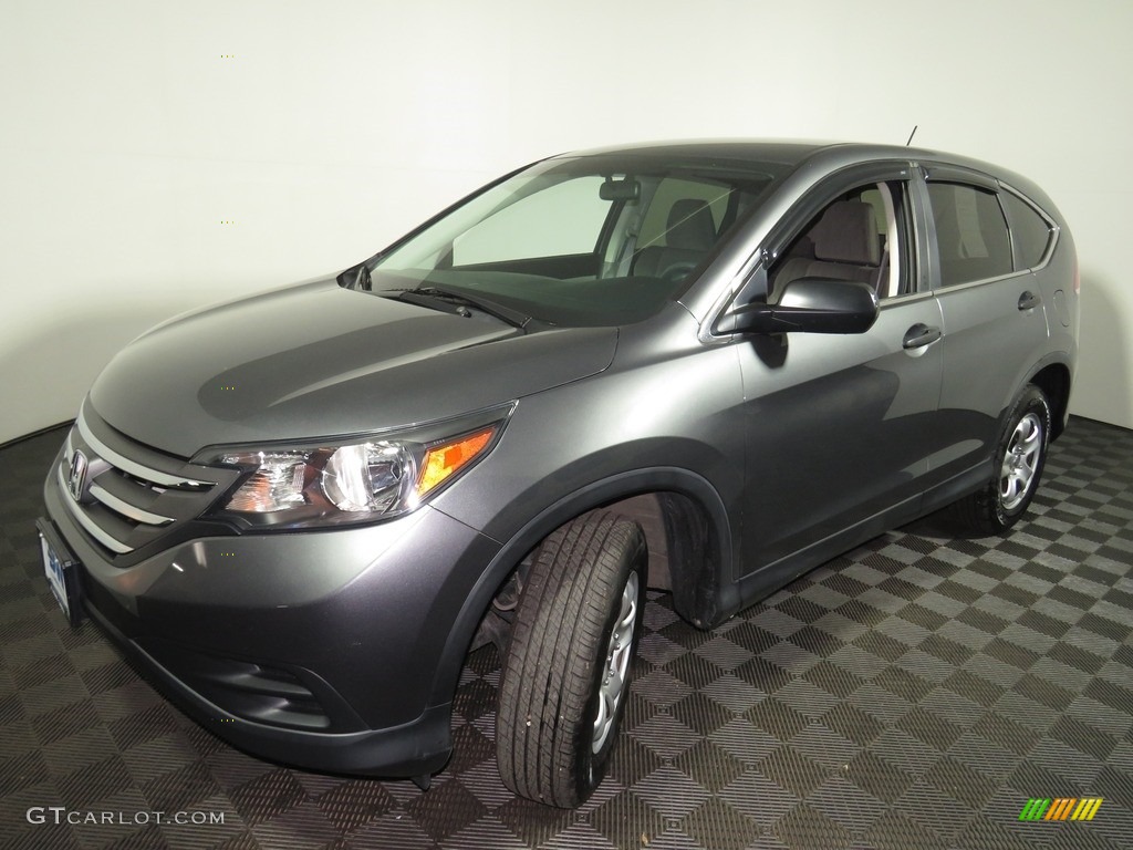 2014 CR-V LX AWD - Urban Titanium Metallic / Gray photo #7