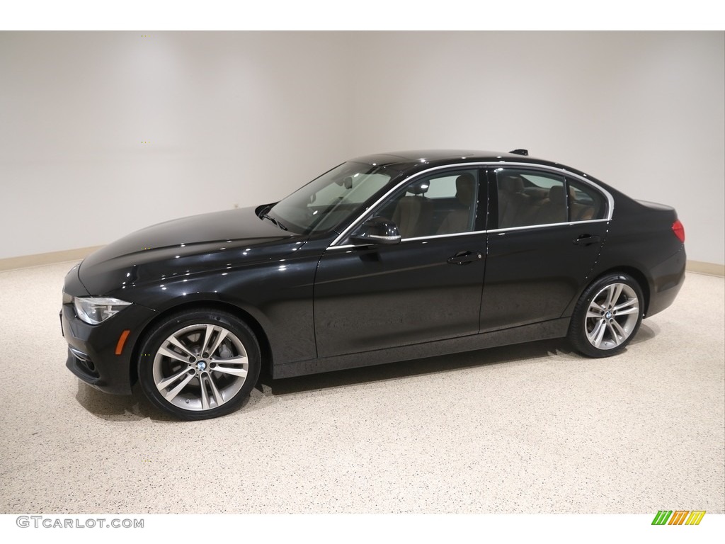 2017 3 Series 340i xDrive Sedan - Black Sapphire Metallic / Saddle Brown photo #3