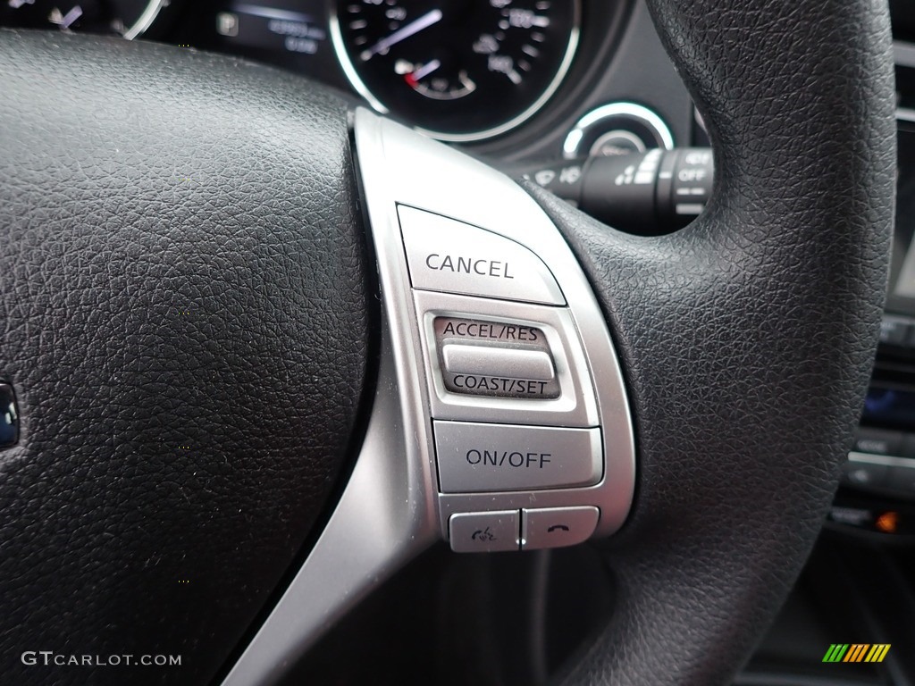 2016 Nissan Rogue SV Charcoal Steering Wheel Photo #138256611
