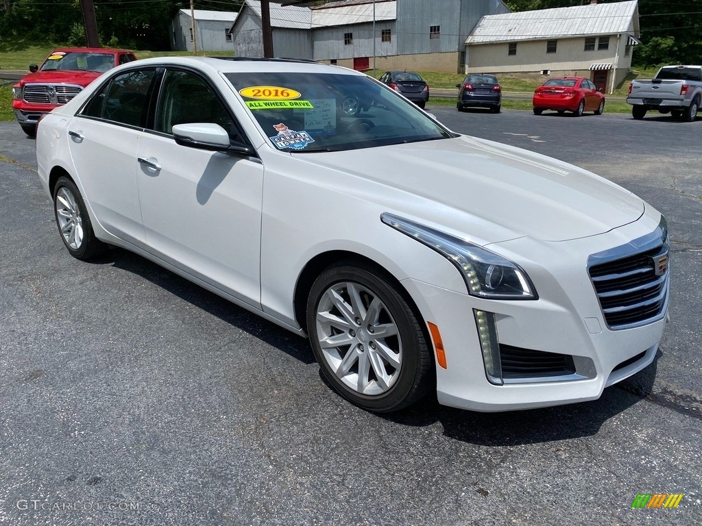 Crystal White Tricoat 2016 Cadillac CTS 2.0T AWD Sedan Exterior Photo #138260586