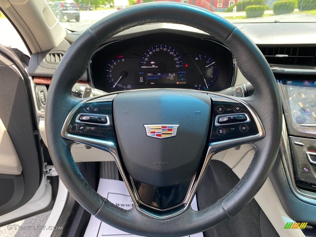 2016 Cadillac CTS 2.0T AWD Sedan Light Platinum/Jet Black Steering Wheel Photo #138260751