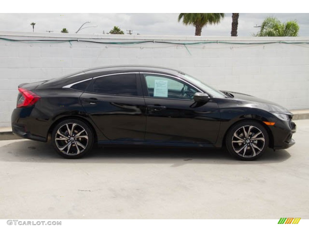 2019 Civic Sport Sedan - Crystal Black Pearl / Black photo #12