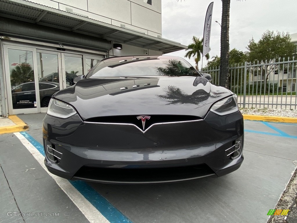 2018 Model X 100D - Midnight Silver Metallic / Black photo #5