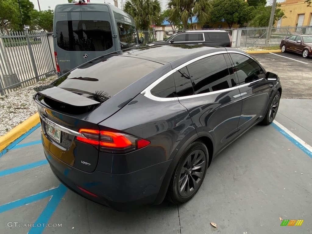 2018 Model X 100D - Midnight Silver Metallic / Black photo #10