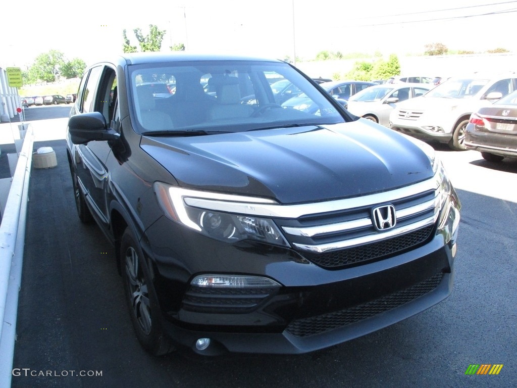 2016 Pilot EX AWD - Crystal Black Pearl / Gray photo #7