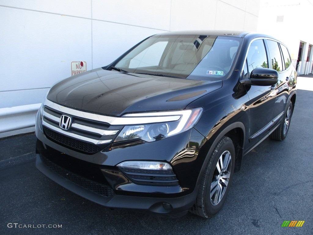 2016 Pilot EX AWD - Crystal Black Pearl / Gray photo #9