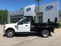 2020 Oxford White Ford F350 Super Duty XL Regular Cab 4x4 Chassis Dump Truck  photo #1