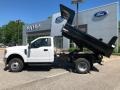 2020 Oxford White Ford F350 Super Duty XL Regular Cab 4x4 Chassis Dump Truck  photo #3