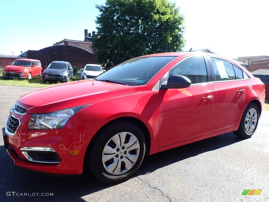 2015 Cruze LS - Red Hot / Jet Black/Medium Titanium photo #7