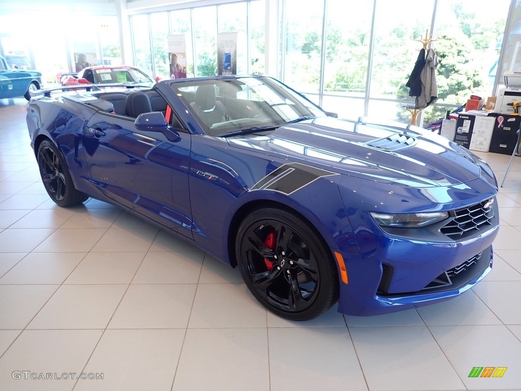 Riverside Blue Metallic 2020 Chevrolet Camaro LT Convertible Exterior Photo #138275987