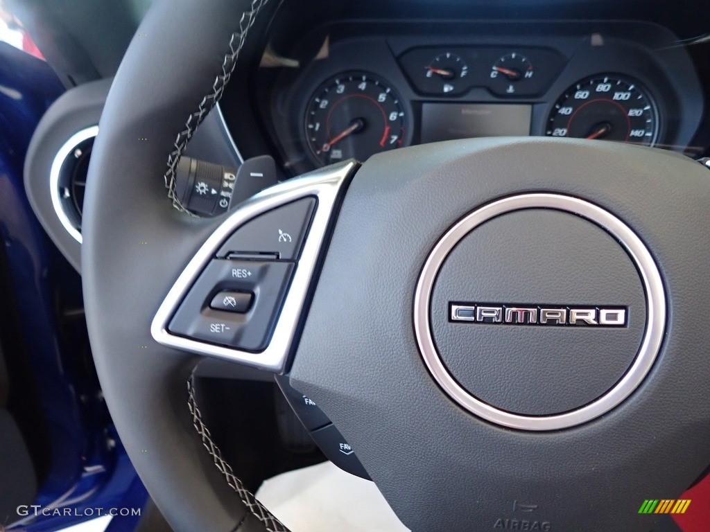 2020 Chevrolet Camaro LT Convertible Jet Black Steering Wheel Photo #138276169