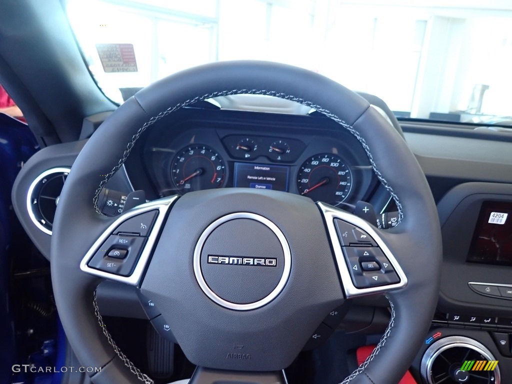 2020 Chevrolet Camaro LT Convertible Jet Black Steering Wheel Photo #138276236