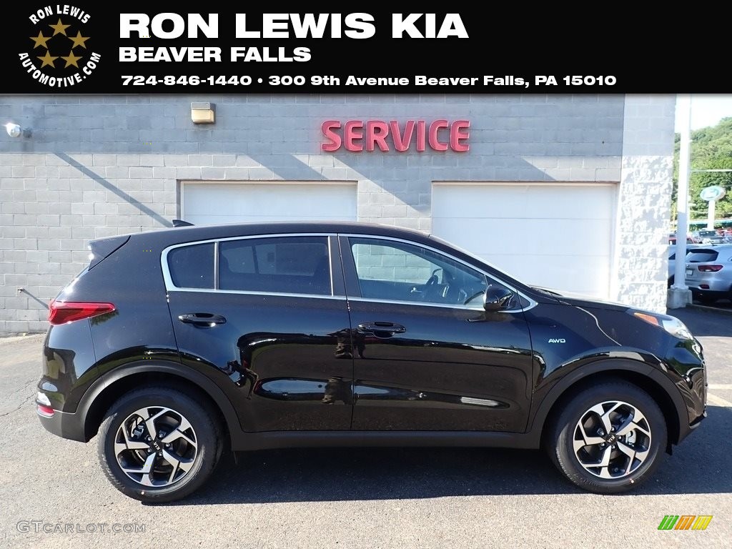 2020 Sportage LX AWD - Black Cherry / Black photo #1