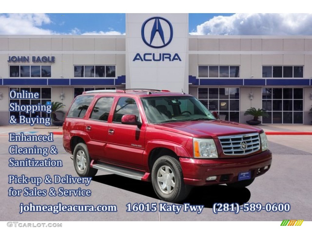 2004 Escalade AWD - Red E / Pewter Gray photo #1