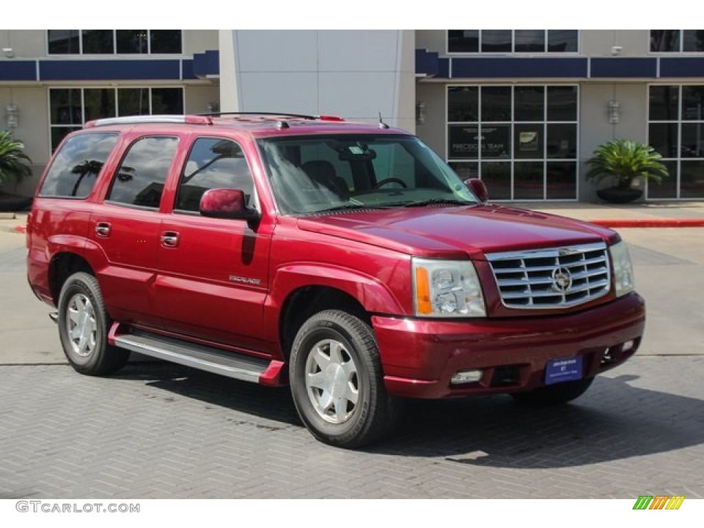 2004 Escalade AWD - Red E / Pewter Gray photo #2