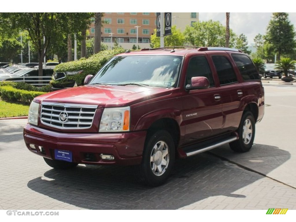 2004 Escalade AWD - Red E / Pewter Gray photo #4