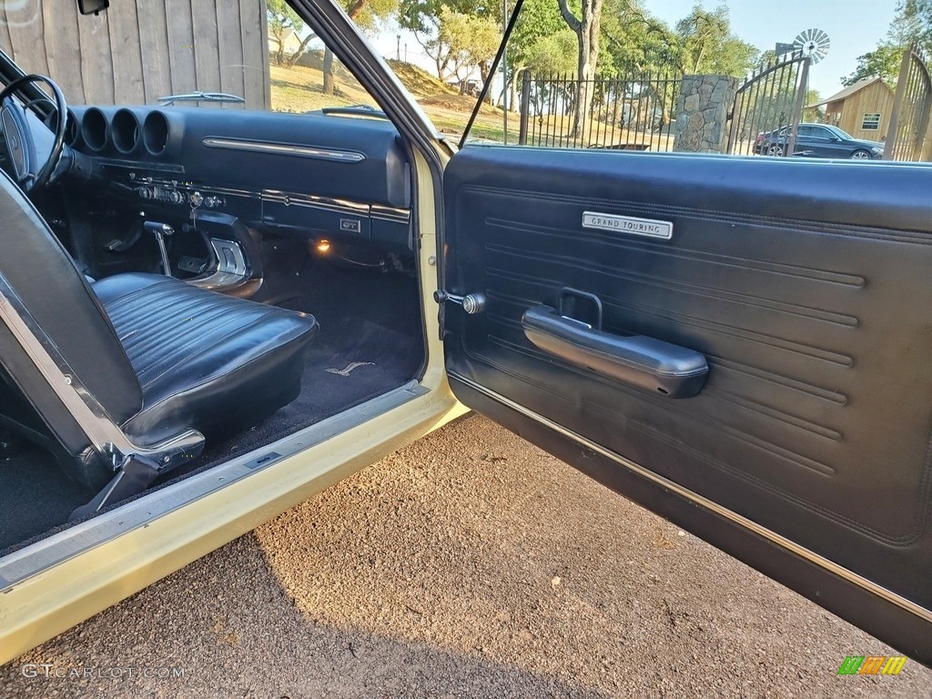 1968 Ford Torino GT Fastback Black Door Panel Photo #138281252