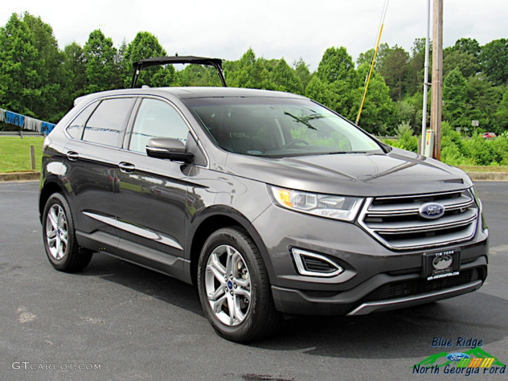 Magnetic Metallic 2017 Ford Edge Titanium Exterior Photo #138281708
