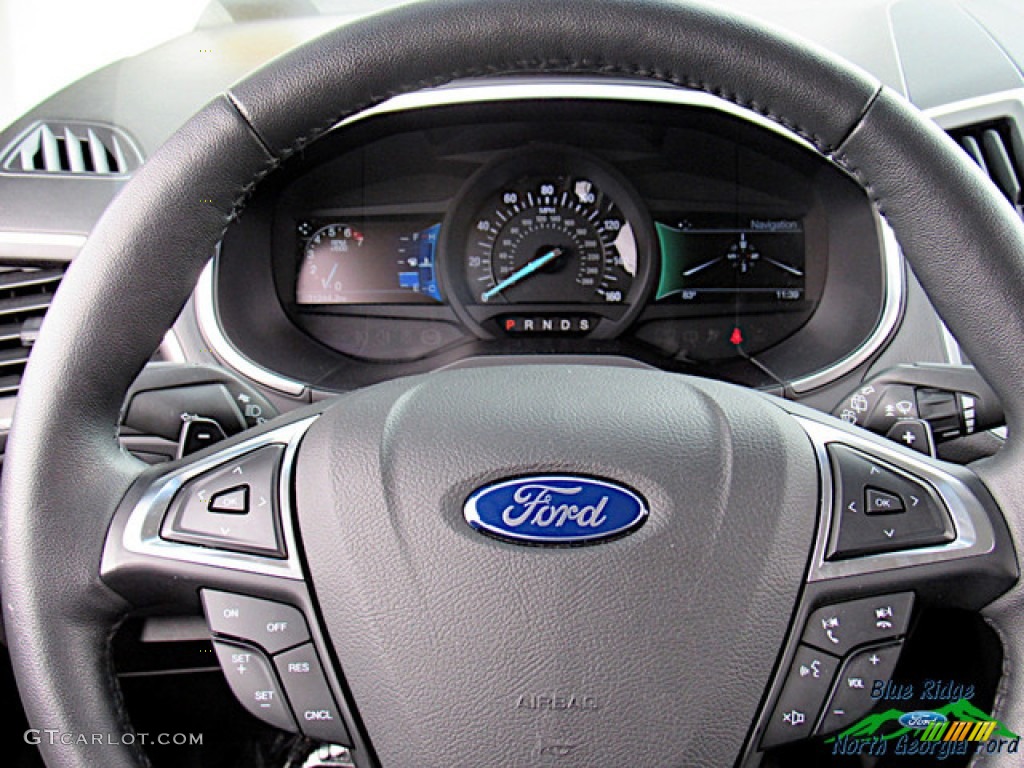 2017 Ford Edge Titanium Ebony Steering Wheel Photo #138281801