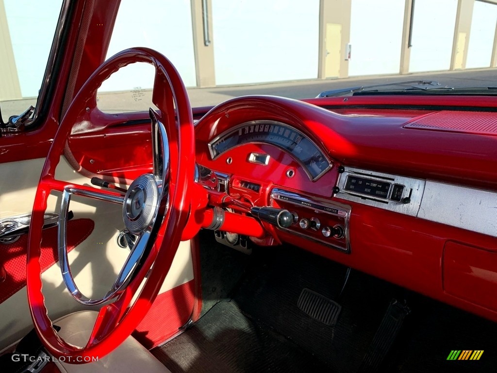 1957 Ford Ranchero Custom Red Dashboard Photo #138284280