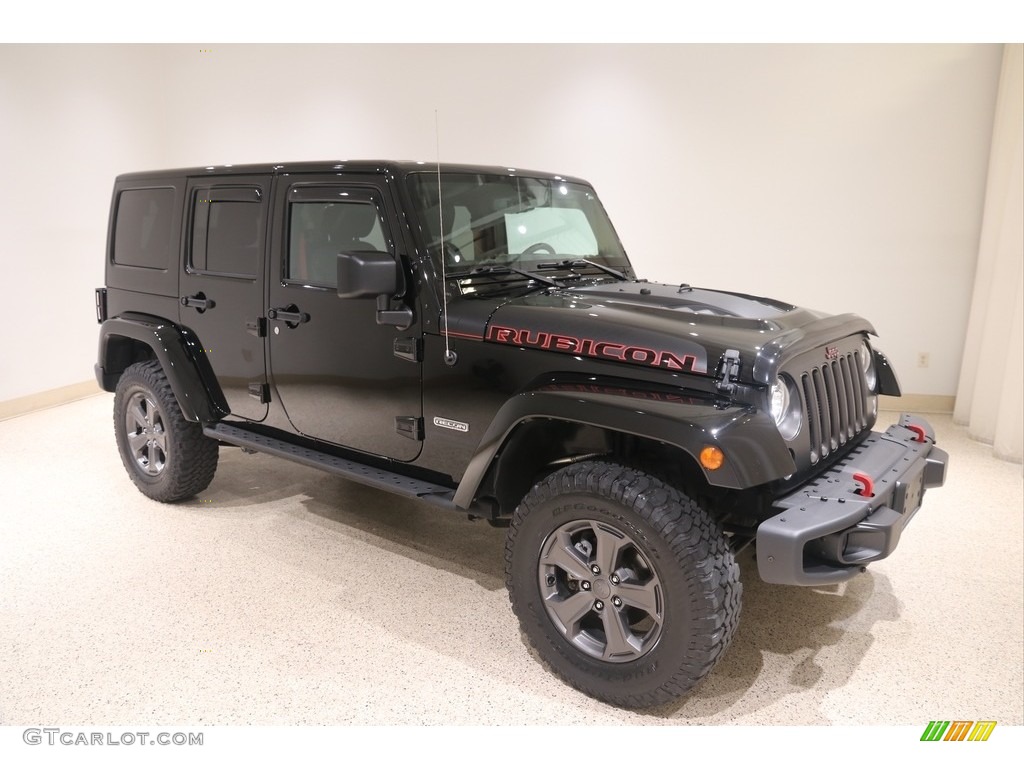 2017 Wrangler Unlimited Rubicon 4x4 - Black / Black photo #1