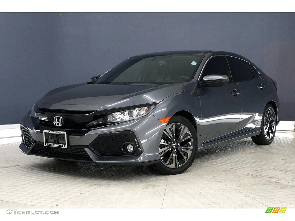 Polished Metal Metallic 2018 Honda Civic EX-L Navi Hatchback Exterior Photo #138286101