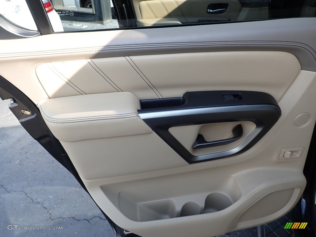 2015 Nissan Armada Platinum 4x4 Almond Door Panel Photo #138287850
