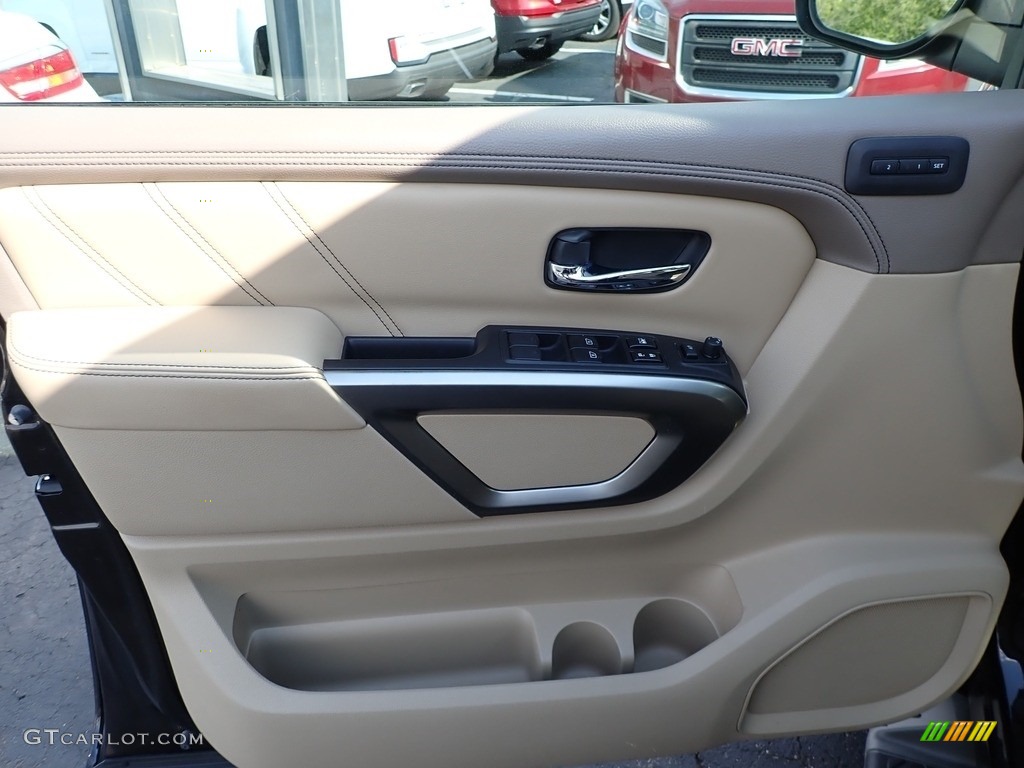 2015 Nissan Armada Platinum 4x4 Almond Door Panel Photo #138287876