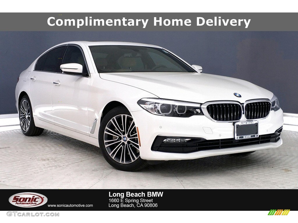 2017 5 Series 530i Sedan - Alpine White / Canberra Beige photo #1