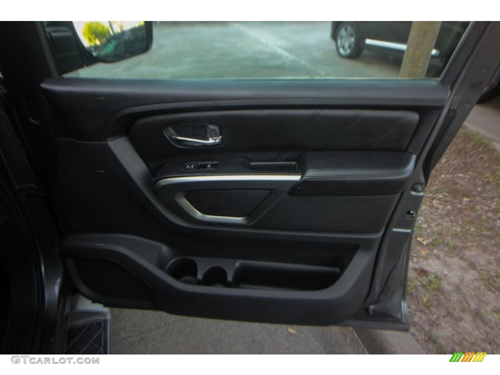 2015 Nissan Armada SL Charcoal Door Panel Photo #138289737