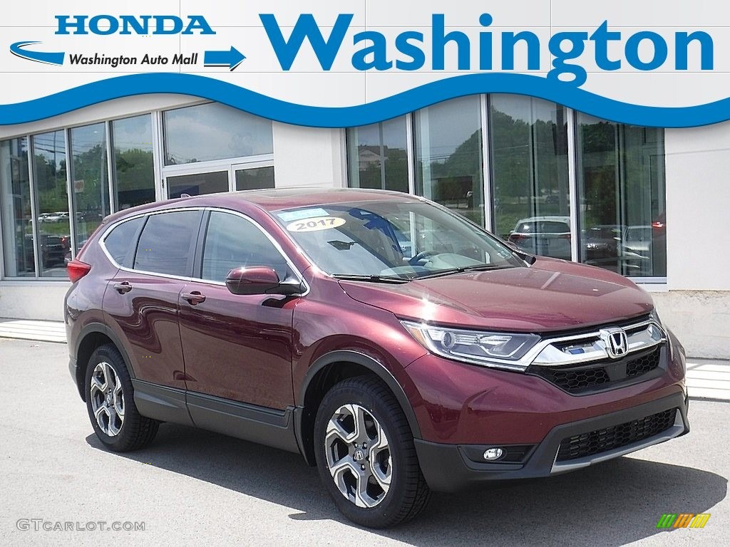 2017 CR-V EX AWD - Basque Red Pearl II / Gray photo #1