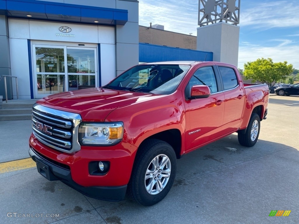 2019 Canyon SLE Crew Cab 4WD - Cardinal Red / Jet Black photo #1