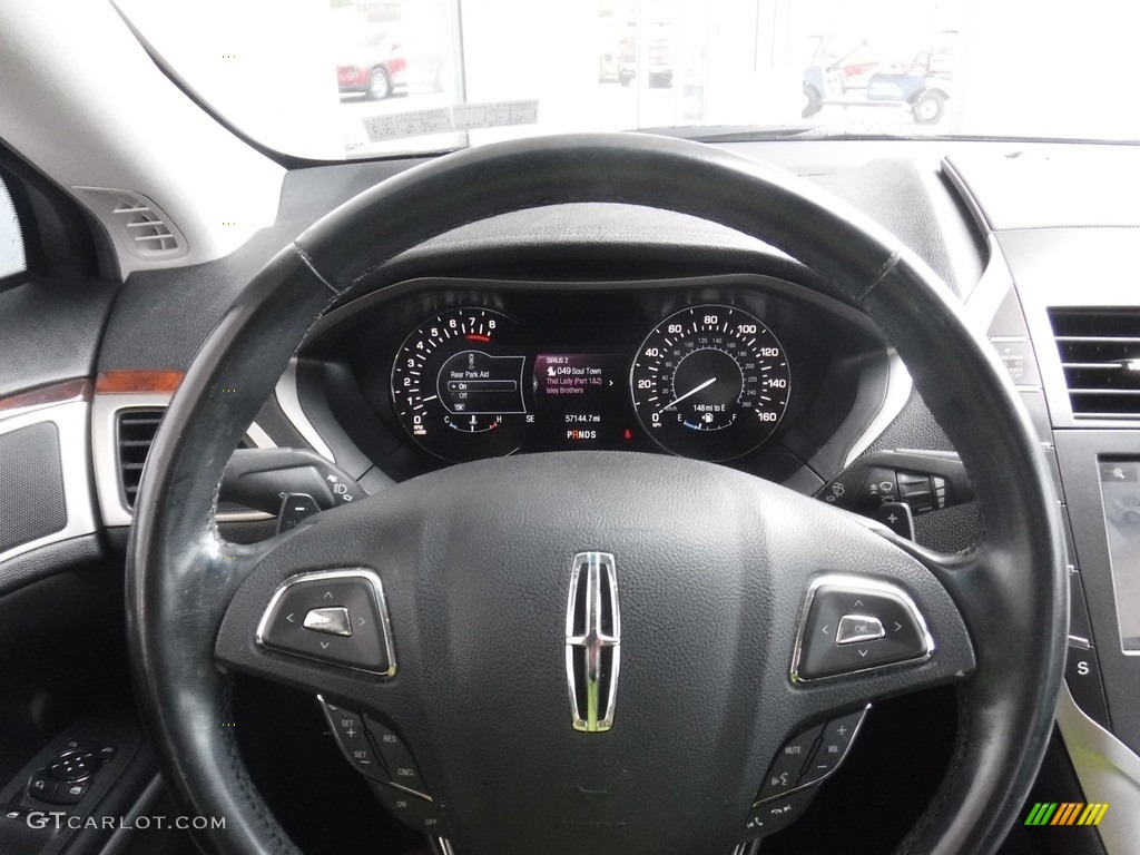 2015 Lincoln MKZ AWD Ebony Steering Wheel Photo #138293802