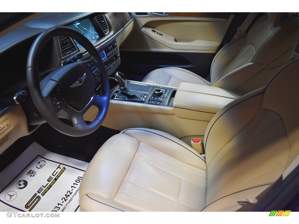 Beige Two Tone Interior 2017 Hyundai Genesis G80 RWD Photo #138294000