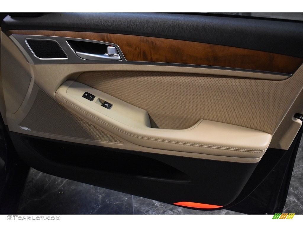 2017 Hyundai Genesis G80 RWD Beige Two Tone Door Panel Photo #138294120