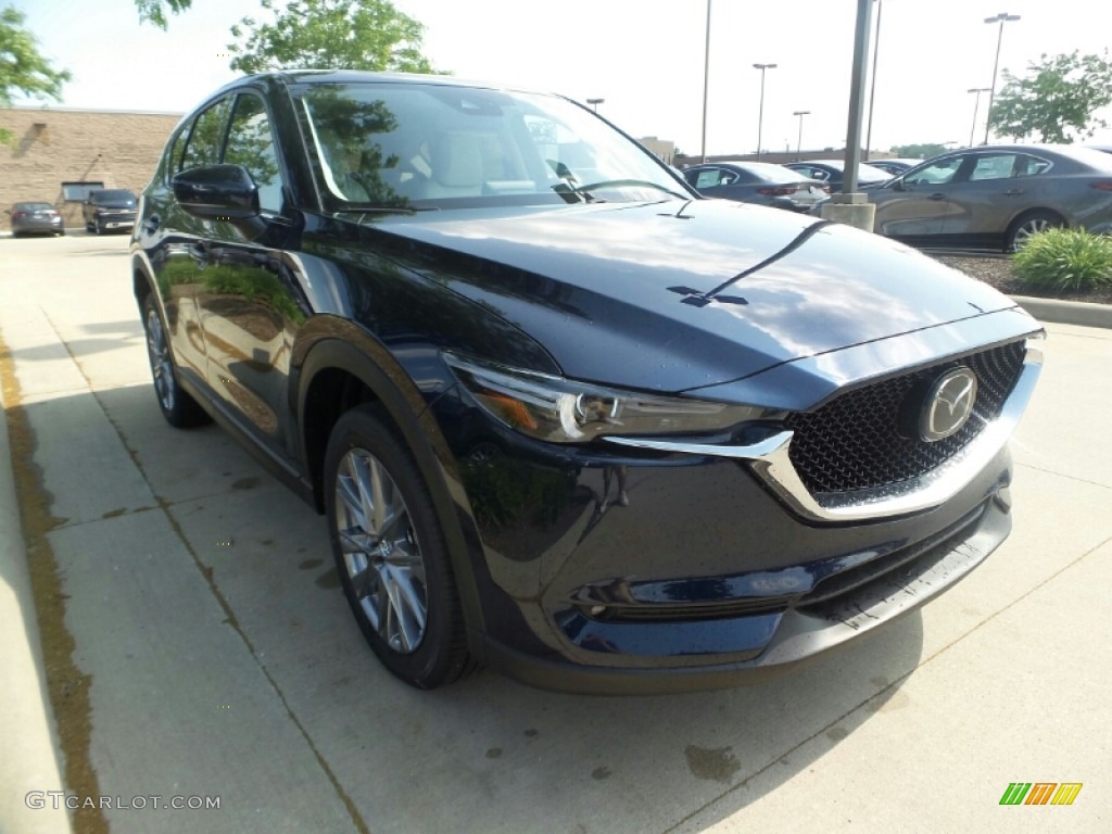 2020 CX-5 Grand Touring AWD - Deep Crystal Blue Mica / Parchment photo #1