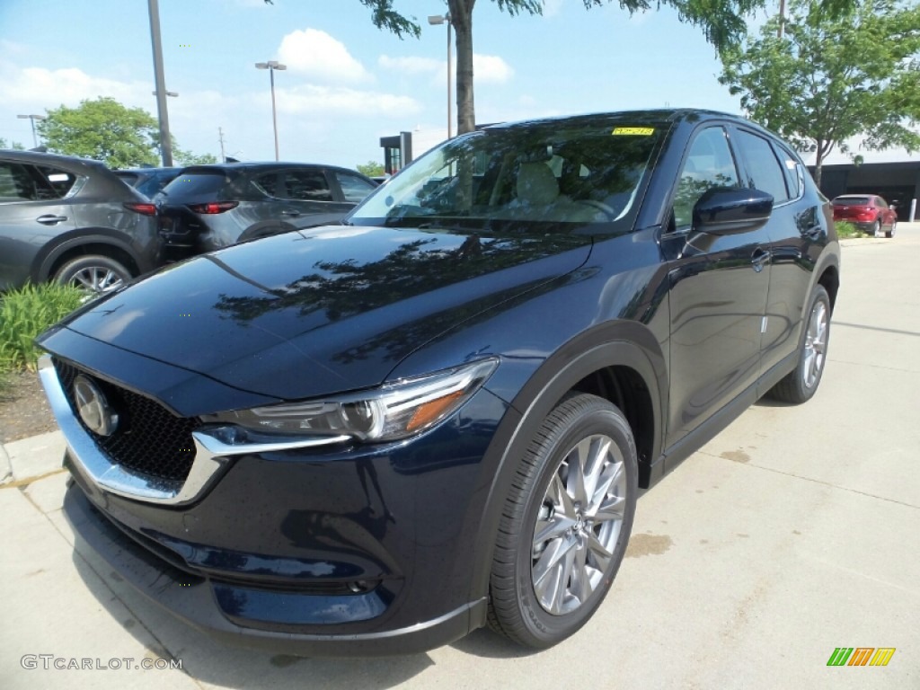 2020 CX-5 Grand Touring AWD - Deep Crystal Blue Mica / Parchment photo #3