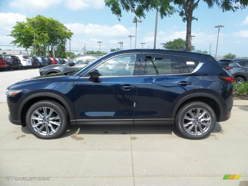2020 CX-5 Grand Touring AWD - Deep Crystal Blue Mica / Parchment photo #4