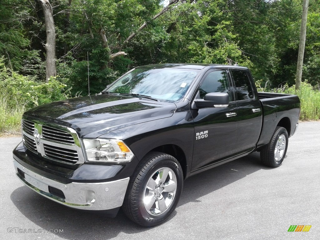 2018 1500 Big Horn Quad Cab 4x4 - Brilliant Black Crystal Pearl / Black/Diesel Gray photo #2