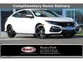 2020 Platinum White Pearl Honda Civic Sport Hatchback  photo #1