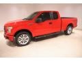 2016 Race Red Ford F150 XL SuperCab 4x4  photo #3