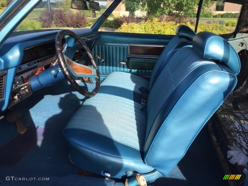 Medium Blue Interior 1969 Chevrolet Impala Custom Coupe Photo #138301576
