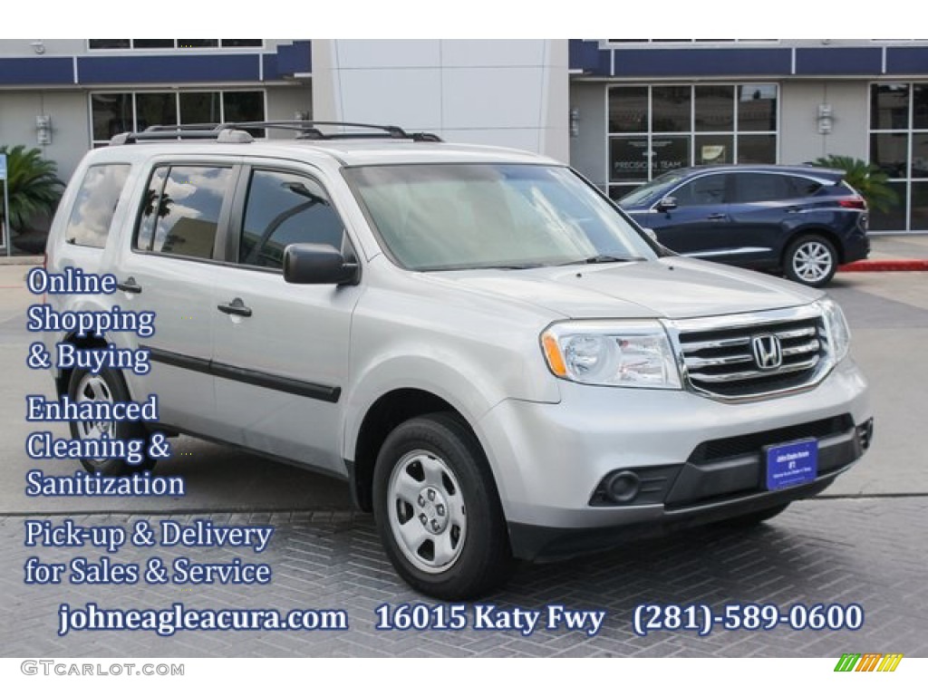 2014 Pilot LX - Alabaster Silver Metallic / Gray photo #1