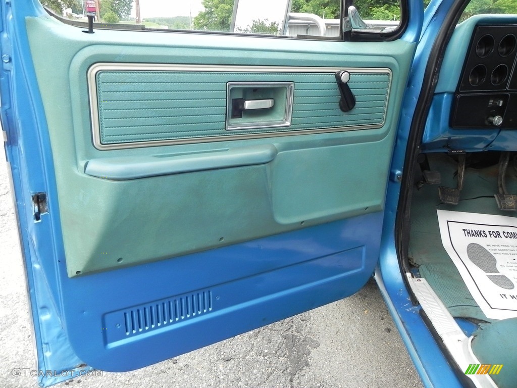 1979 Chevrolet C/K C30 Scottsdale Regular Cab Blue Door Panel Photo #138303137