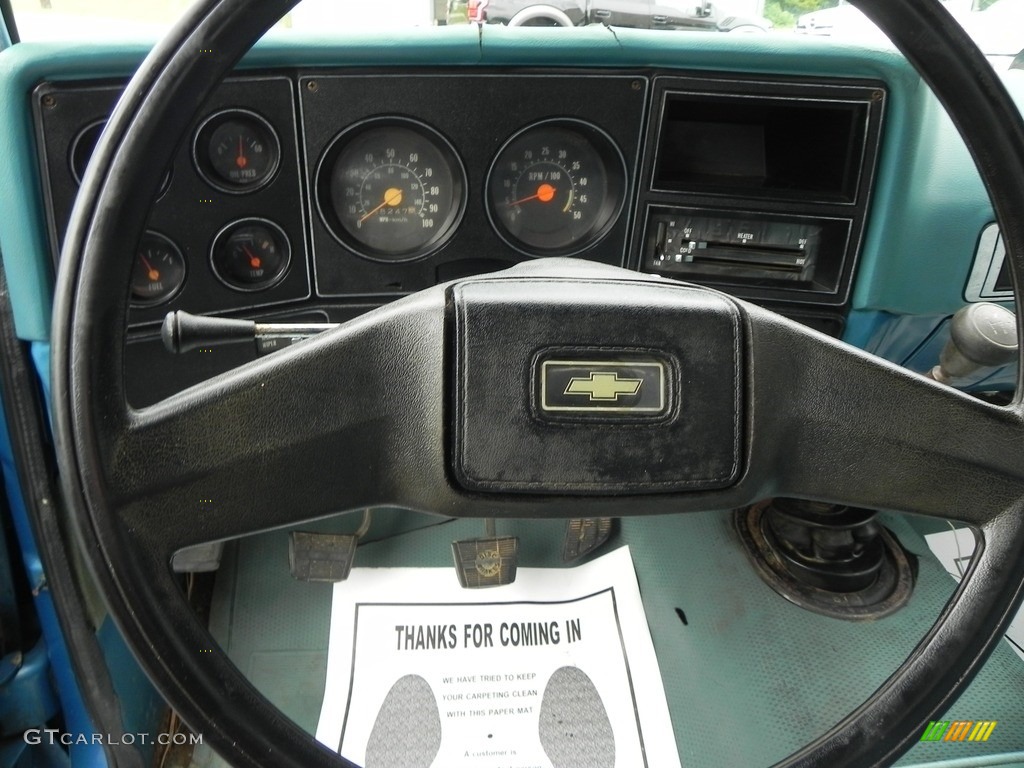 1979 Chevrolet C/K C30 Scottsdale Regular Cab Blue Steering Wheel Photo #138303231